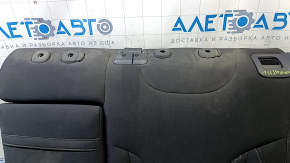 Left rear seat backrest, 2nd row, Jeep Compass 2017-2018, black fabric, with white and brown stitching, with armrest and belt, needs cleaning, wrinkled