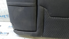 Left rear seat backrest, 2nd row, Jeep Compass 2017-2018, black fabric, with white and brown stitching, with armrest and belt, needs cleaning, wrinkled