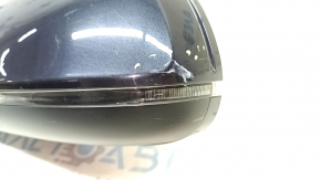 Left side mirror assembly for Audi A4 B8 08-16, 12+2 pins, memory, turn signal, auto-dimming, BSM, blue, scuffed