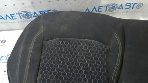Rear seat cushion, 2nd row, Jeep Compass 17-18, black cloth, with white and brown stitching, for cleaning