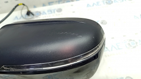 Right side mirror assembly for Audi A4 B8 08-16, 12+2 pins, memory, turn signal, auto-dimming, BSM, blue, scratches, glued