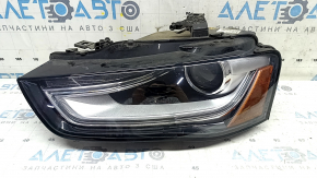 Left front headlight, bare, Audi A4 B8 13-16, xenon LED, sand, scratches