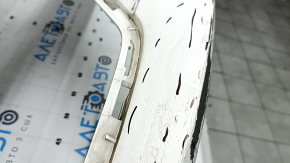 Bare front bumper for Mercedes W213 E 17-20 with parking sensors, AMG pack, white, scratches, pressed, non-standard holes