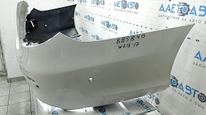 Bare rear bumper Mercedes W213 E 17-20 for parking sensors without moldings, AMG pack, white, scratches, crack