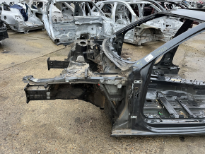 Front left quarter panel of an Audi A4 B9 17-20 on the body, graphite