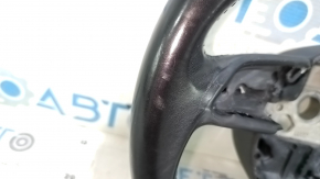 Bare steering wheel Audi A4 B8 13-16, 3 spokes, black leather, no buttons, no trim, scratches