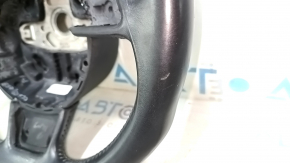 Bare steering wheel Audi A4 B8 13-16, 3 spokes, black leather, no buttons, no trim, scratches