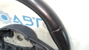 Bare steering wheel Audi A4 B8 13-16, 3 spokes, black leather, no buttons, no trim, scratches