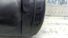 Upper driver's seat upholstery for Volvo XC60 18-25, black Nappa leather, heated and ventilated, perforated, with knee support, adjustable, needs cleaning, cracked, dented, torn foam