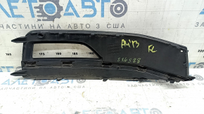 Left front bumper grille for Audi A4 B8 13-16, S line, structure, glossy black with chrome, under fog lights