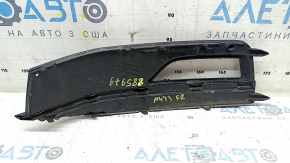 Right front bumper grille for Audi A4 B8 13-16, S line, structure, glossy black with chrome, under fog lights