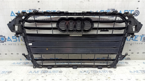 Radiator grille assembly for Audi A4 B8 13-16, gloss, S line, quattro, with emblems, sand, non-factory holes