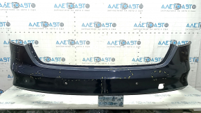 Bare rear bumper for Audi A4 B8 13-16, restyling for parking sensors, S-Line, blue LX5R, scratches, scuffs, dents