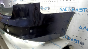 Bare rear bumper for Audi A4 B8 13-16, restyling for parking sensors, S-Line, blue LX5R, scratches, scuffs, dents