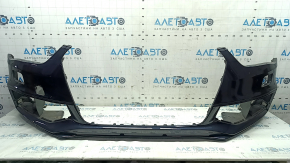 Bare front bumper for Audi A4 B8 13-16 rest, S-Line, black LY9B, under headlight washers, dents, scratches, broken fasteners