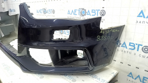 Bare front bumper for Audi A4 B8 13-16 rest, S-Line, black LY9B, under headlight washers, dents, scratches, broken fasteners