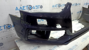 Bare front bumper for Audi A4 B8 13-16 rest, S-Line, black LY9B, under headlight washers, dents, scratches, broken fasteners