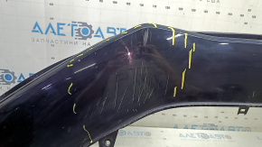 Bare front bumper for Audi A4 B8 13-16 rest, S-Line, black LY9B, under headlight washers, dents, scratches, broken fasteners