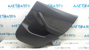 Tesla Model Y 20-25 rear right door panel, black leather, type 1, with backlighting, matte trim, with speaker, with suede insert, with window lift control, with door opening button, tear