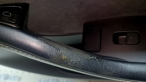 Tesla Model Y 20-25 front right door panel, black leather, with backlighting, matte trim, suede insert, with window control, with door opening button, peeling leather, scratches