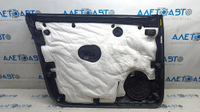 Tesla Model Y 20-25 front right door panel, black leather, with backlighting, matte trim, suede insert, with window control, with door opening button, peeling leather, scratches