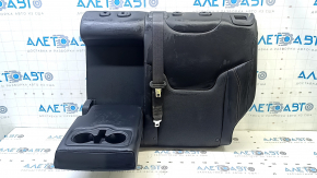Left rear seat back, 2nd row, Jeep Compass 17-18, black leather, brown stitching, cleanable