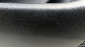 Tesla Model Y 20-25 front left door panel, black leather, with backlighting, matte trim, suede insert, with power window controls, with door opening button, worn leather, scratches