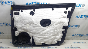 Tesla Model Y 20-25 front left door panel, black leather, with backlighting, matte trim, suede insert, with power window controls, with door opening button, worn leather, scratches