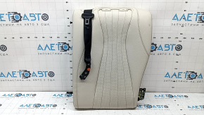 Left rear seat back for Mercedes W213 E 17-23, beige leather, with belt, dented, dry-cleanable