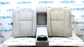 Toyota Avalon 13-15 rear seat backrest, gray leather, perforated, heated, dry-cleanable, wrinkled