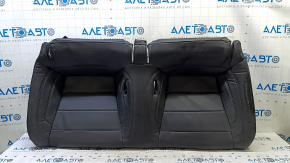 Rear row of seats, lower part, Ford Mustang mk6 15-23 coupe, black leather, perforated, dry cleanable