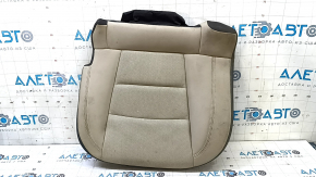 Left rear seat cushion for Chevrolet Volt 11-15, beige leather, perforated, needs cleaning, foam break