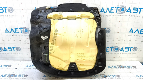 Left rear seat cushion for Chevrolet Volt 11-15, beige leather, perforated, needs cleaning, foam break