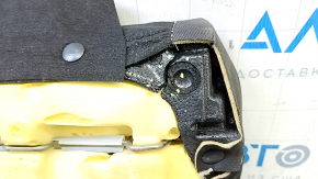 Left rear seat cushion for Chevrolet Volt 11-15, beige leather, perforated, needs cleaning, foam break