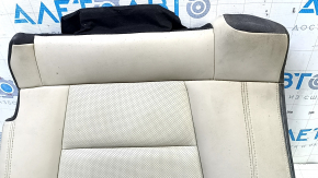 Left rear seat cushion for Chevrolet Volt 11-15, beige leather, perforated, needs cleaning, foam break