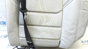 Rear seat backrest, 2nd row, left, Mazda CX-5 17 - gray leather, perforated, with belt, without headrest, for cleaning