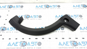 Left trunk lid hinge trim for Mercedes W213 E 17-23, black, broken guides