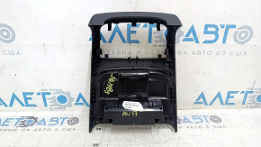 Rear center console trim for Audi A4 B8 13-16 restyling, black, broken mount