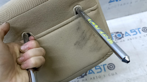 Rear center headrest for Hyundai Sonata 11-14, beige cloth, dry-cleanable