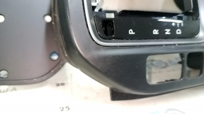 Center console cup holder trim for Hyundai Santa FE Sport 2013-2016 pre-restored, black, worn, scratches