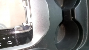 Center console cup holder trim for Hyundai Santa FE Sport 2013-2016 pre-restored, black, worn, scratches