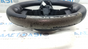 Tesla Model Y 20-25 steering wheel, bare, leather, black, heated, ready for re-upholstery