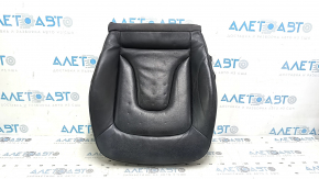 Driver's seat cushion upholstery for Audi A4 B8 13-16, black leather, heated, dented, nicked, worn
