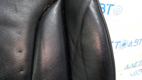 Driver's seat cushion upholstery for Audi A4 B8 13-16, black leather, heated, dented, nicked, worn