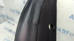 Driver's seat cushion upholstery for Audi A4 B8 13-16, black leather, heated, dented, nicked, worn