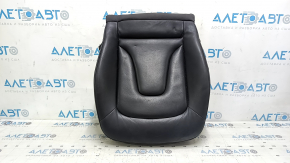 Audi A4 B8 13-16 passenger seat cushion upholstery, black leather, heated, dented, dented, broken cap
