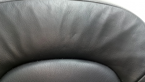Audi A4 B8 13-16 passenger seat back upholstery, black leather, heated, bumpers
