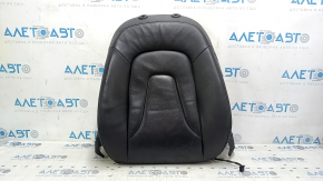 Audi A4 B8 13-16 black leather driver's seat backrest trim, heated, needs cleaning, scratched