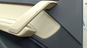 Door trim panel, rear left, Audi Q5 80A 18-20, dark gray, with wood insert, beige armrest with insert, scratches, dry-cleanable, scuffs