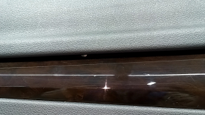 Door trim panel, rear left, Audi Q5 80A 18-20, dark gray, with wood insert, beige armrest with insert, scratches, dry-cleanable, scuffs